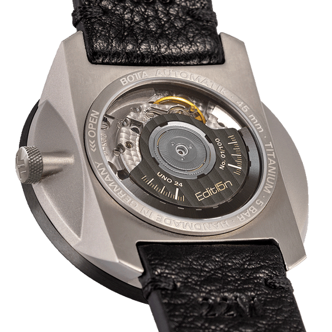 Swiss premium movement in a Tri-Titanium case