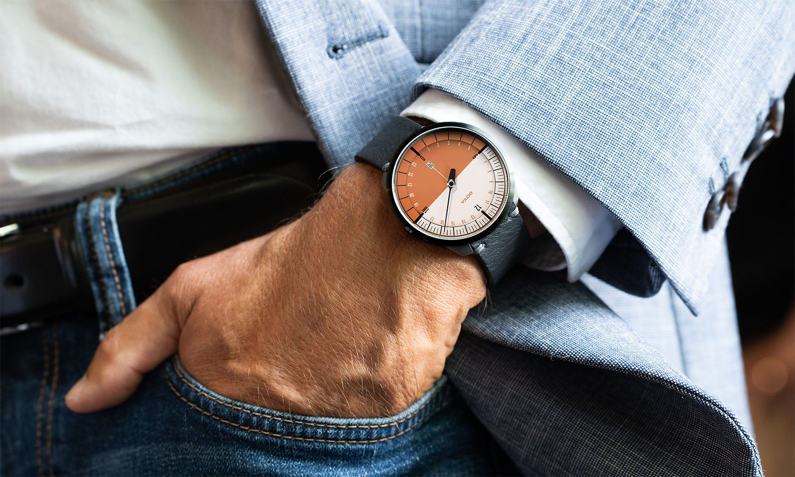 Uhr mit 24 Stunden Zifferblatt - UNO 24 von BOTTA