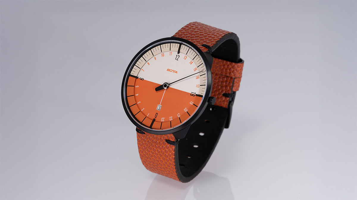 Basketball leather watch strap