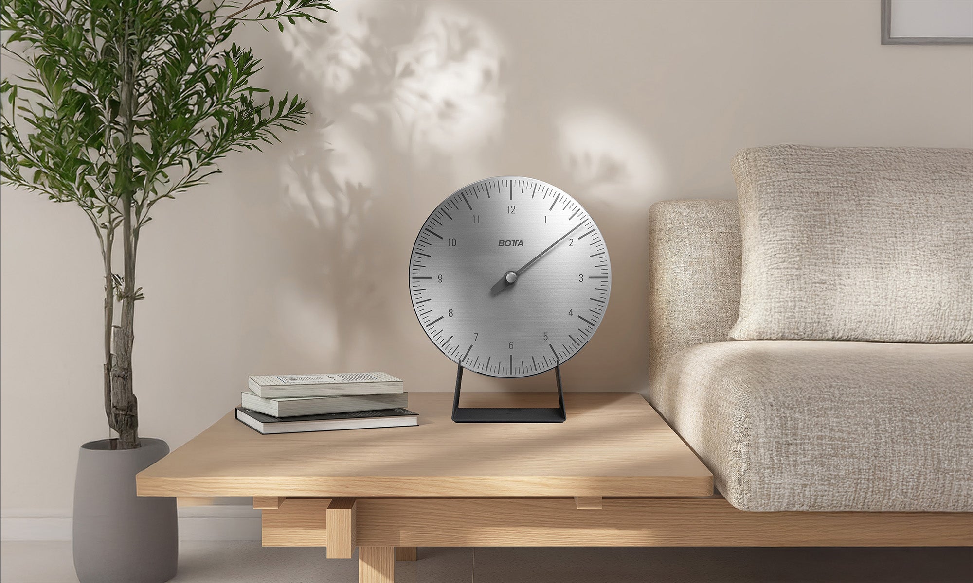 Tischuhr mit UNO Einzeiger 38 cm