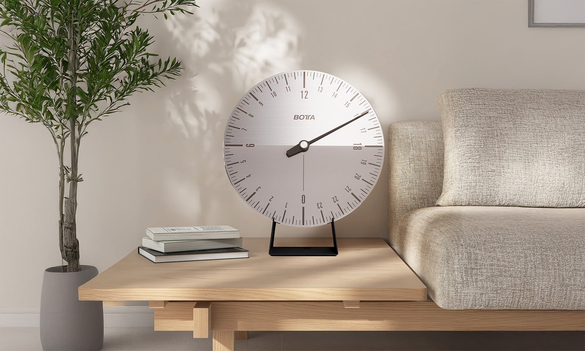 Tischuhr mit Einzeiger 24 Stunden UNO 24 50 cm