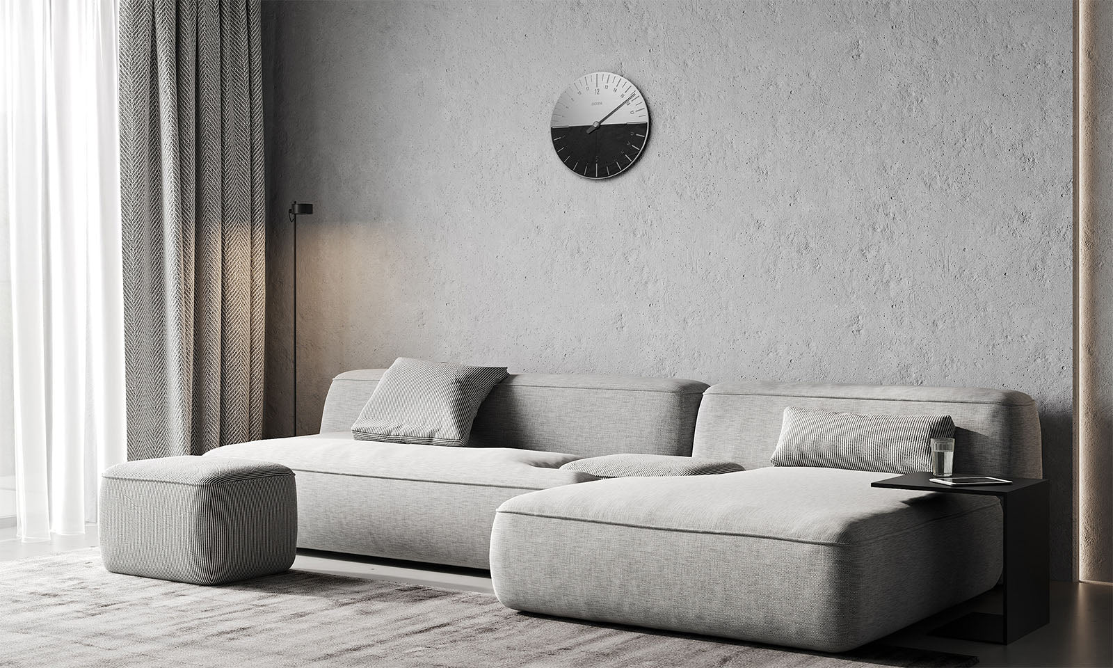 UNO 24 Slate Wanduhr